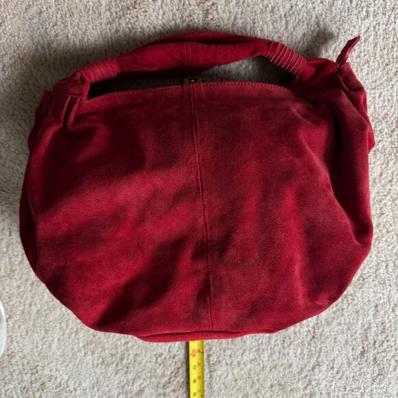Free People Wild Suede Hobo Tote Red - Picture 2 of 9